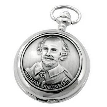 [worldbuyer] A E Williams 4829 William Shakespeare mens quartz pocket watch with chain/1345414