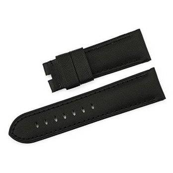 [worldbuyer] IStrap iStrap 24mm Fabric Tan Stitch Padded Replacement Watch Band for Men - /1362757