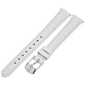 [worldbuyer] MICHELE MS12AA010100 12mm Leather Alligator White Watch Strap/1346703