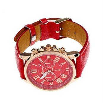 [worldbuyer] Smosee New Womens Roman Numerals Analog Quartz Wrist Watch(Red)/1349224