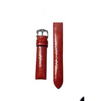 [worldbuyer] Toscana 10mm Cognac Lizard Grain Watchband with Nubuck Lining and S/S Buckle/1402426