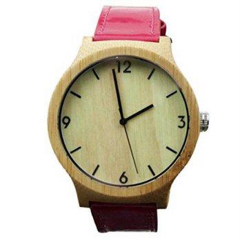 [worldbuyer] WensLTD Wensltd Unisex Women Bamboo Wooden Watch Punk Style/1381283