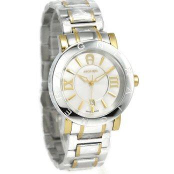 Aigner Jam Tangan Pria Silver Gold Stainless Steel A26081 Cortina