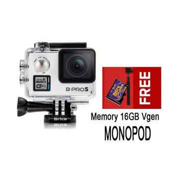 Brica B-Pro 5 Alpha Plus White 16MP _ Free Monopod PY011 Memory 16GB Vgen Brica AP BPro 5 Putih