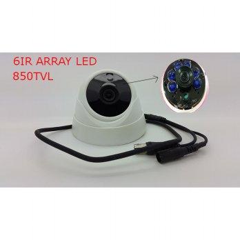 Camera CCTV 850 TVL 6 IR ARRAY LED Merk NIC type 094P Indoor ( white )