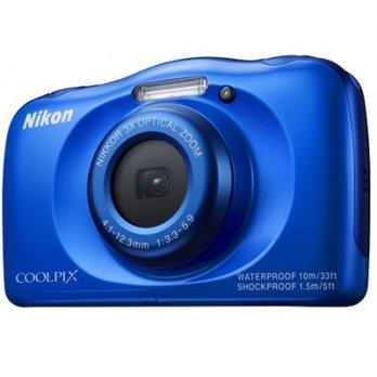 Camera Digital Nikon S33 Resolusi 13.2MP Full HD movie Waterproof 10mtr Shockproof 1.5mtr