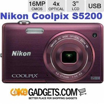 Camera Nikon Coolpix S5200|16MP|6X Optical Zoom VR|WiFi Support|Full HD 1080p movie recording