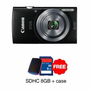Canon IXUS 160 +memory 8GB+Tas-Hitam