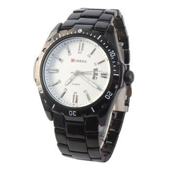 Curren 8110 Casual - Sytle Watch (Jam Tangan Sportif) Hitam - Putih