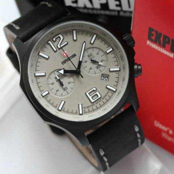 Expedition 6657 Black Grey Dial Leather
