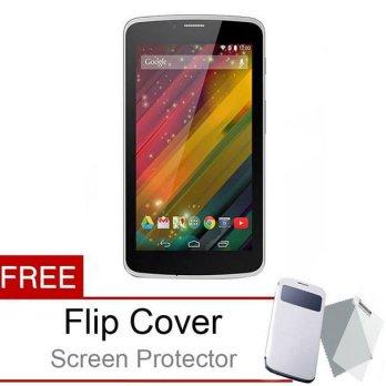 HP 7 Voice Tab Bali - 8GB - Milky White + Free Flip Cover
