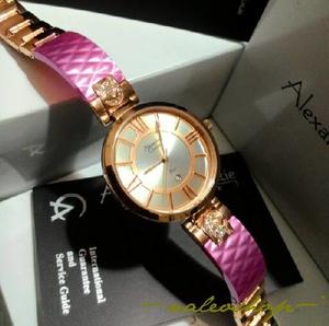 Jam Tangan Alexandre Christie Wanita AC 2516 Rose Gold Pink Original