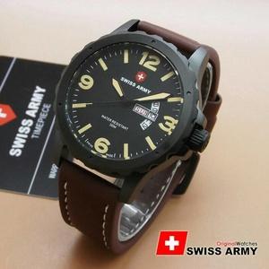 Jam Tangan Swiss Army 8039 Dark Brown Original