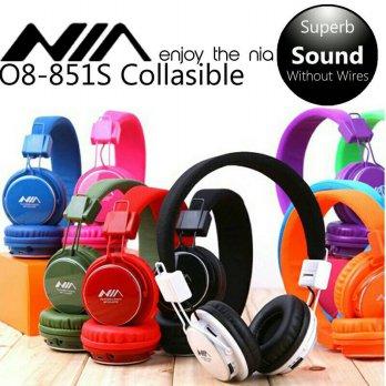 NIA Q8-851S Headset Bluetooth + MP3 + Radio + Phone Calling