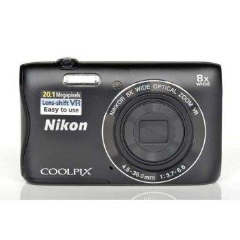 Nikon Coolpix S3700 20MP Black Zoom 8x HD Movie
