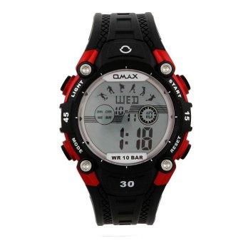 OMAX 00DP05B-G1 Black - Red Man Watch