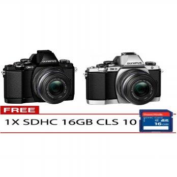 Olympus OM-D E-M10 Mark II Mirrorless Kamera Kit Lensa 14 - 42mm 2RK (G) + Gratis SDHC 16GB CLS 10