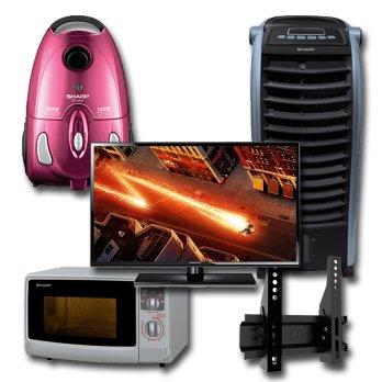Paket Elektronik Home and Entertain 1 - LED TV 32"+Bracket, Air Cooler, Vacuum Cleaner dan Microwave