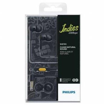 Philips In-Ear Citi Scape Indies Headphones SHE7055BK - Hitam