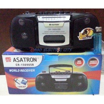 Radio kaset (tape) + USB + MP3 + MMC Portable Asatron CR-1569