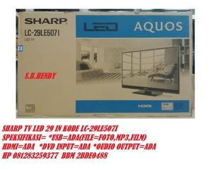 SHARP LED TV 29 IN LC 29LE507I