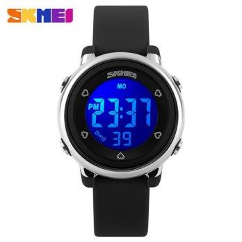 SKMEI Children Sport Rubber LED Watch Water Resistant 30m - DG1100 - Black