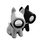Speaker Multimedia Black and White Bow Wow Dog
