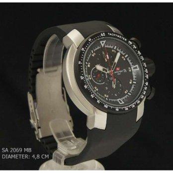 Swiss Army 2069 Silver Combi Black-Dial Rubber