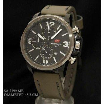 Swiss Army 2199 White Black Combi Green Leather