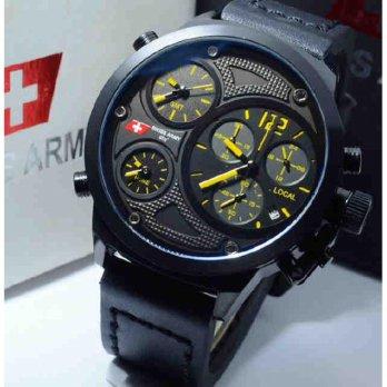Swiss Army 24070 Yellow Black Leather