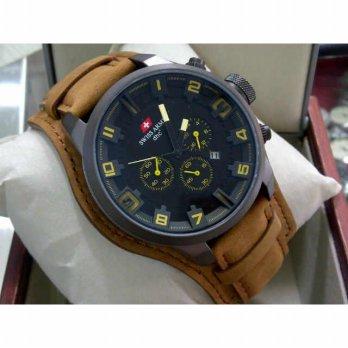 Swiss Army 4066 Yellow Black Brown Leather