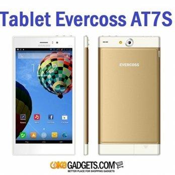 Tablet EVERCOSS AT7S LCD 7 inch Android Kitkat Quadcore 1.3Ghz HSDPA 8MP Camera Battery 3100mAh