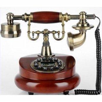 Telepon rumah kabel model klasik KAYU telp telpon antik untuk rumah baru kado gift