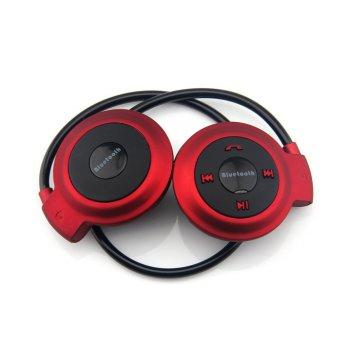 Universal Wireless Stereo Bluetooth Sport Headset with Microphone - Mini503 - Merah