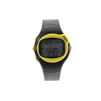 0441 Waterproof Unisex Pulse Heart Rate Monitor Calorie Counter Sports Digital Watch with Date /Alarm /Stopwatch Yellow - Intl  