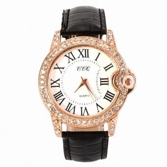 2015 Hot Practical 6 Colors Adjustable Synthetic Leather Strap Women Watches Black  