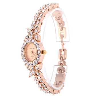 2016 Hot Bracelet Alloy Diamond Wrist Watches Fashion Dress Watch Gold (Intl)  