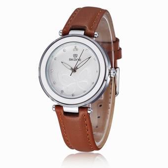 2017 Women Wristwatches Fashion Rhinestone Watches Casual Dress Quartz Ladies Brand Bracelet Watch(Brown) (Intl)  