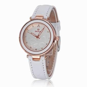 2019 Women Wristwatches Fashion Rhinestone Watches Casual Dress Quartz Ladies Brand Bracelet Watch(White) (Intl)  