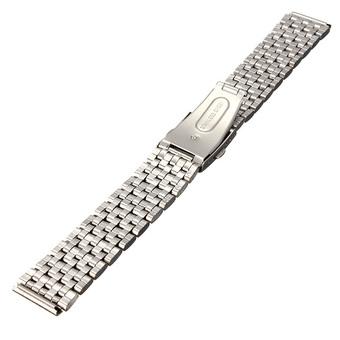 20mm Stainless Steel Watch Band Strap Bracelet & Push Button Double Flip Lock - Intl  