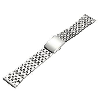 22mm Stainless Steel Watch Band Strap Bracelet & Push Button Double Flip Lock - Intl  