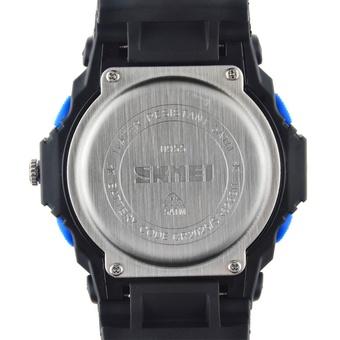 360DSC Skmei 0955 Men???s Multi-function 50M Water Resistant Shockproof LED Analog Digital Sports Electronic Wristwatch - Blue  