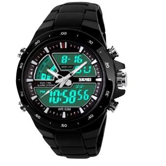 360DSC Skmei 1016 Men's Outdoor Sports Waterproof Multifunction Electronic Light Digital Wrist Watch - Black  