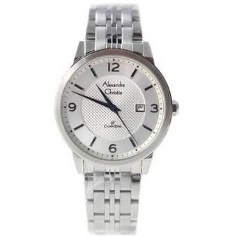 Alexandre Christie Jam Tangan Pria - Silver White- Stainless Steel - AC 8424 MSW  