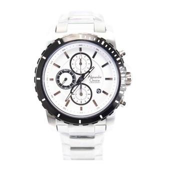 Alexandre Christie- Jam Tangan Pria - Silver White - Stainless Steel - AC 6141 MSW  