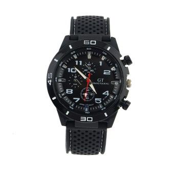 Allwin Fashion Design Male Wristwatch Stainless Steel Sports Quartz Watches Black  