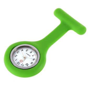 Allwin Mini Portable Silicone Gel Doctor Nurses Brooch Pin Pocket Fob Tunic Watch (Green)  