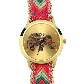 Allwin New Colorful Women Geneva Ethnic Braided Quartz Chain Bracelet Wrist Watch 1  
