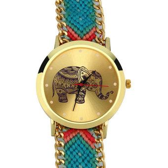 Allwin New Colorful Women's Geneva Ethnic Braided Quartz Chain Bracelet Wrist Watch 3  