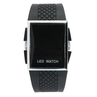 Allwin Unisex Sport Digital LED Wrist Watch Day Date Silicone Belt Black  